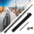BRDRC Perche à selfie 3 m en fibre de carbone pour Insta360 ONE X5 X4 X3 X2 RS et DJI OSMO 360 (avec adaptateur Go Pro, sac de rangement) Location support universel
